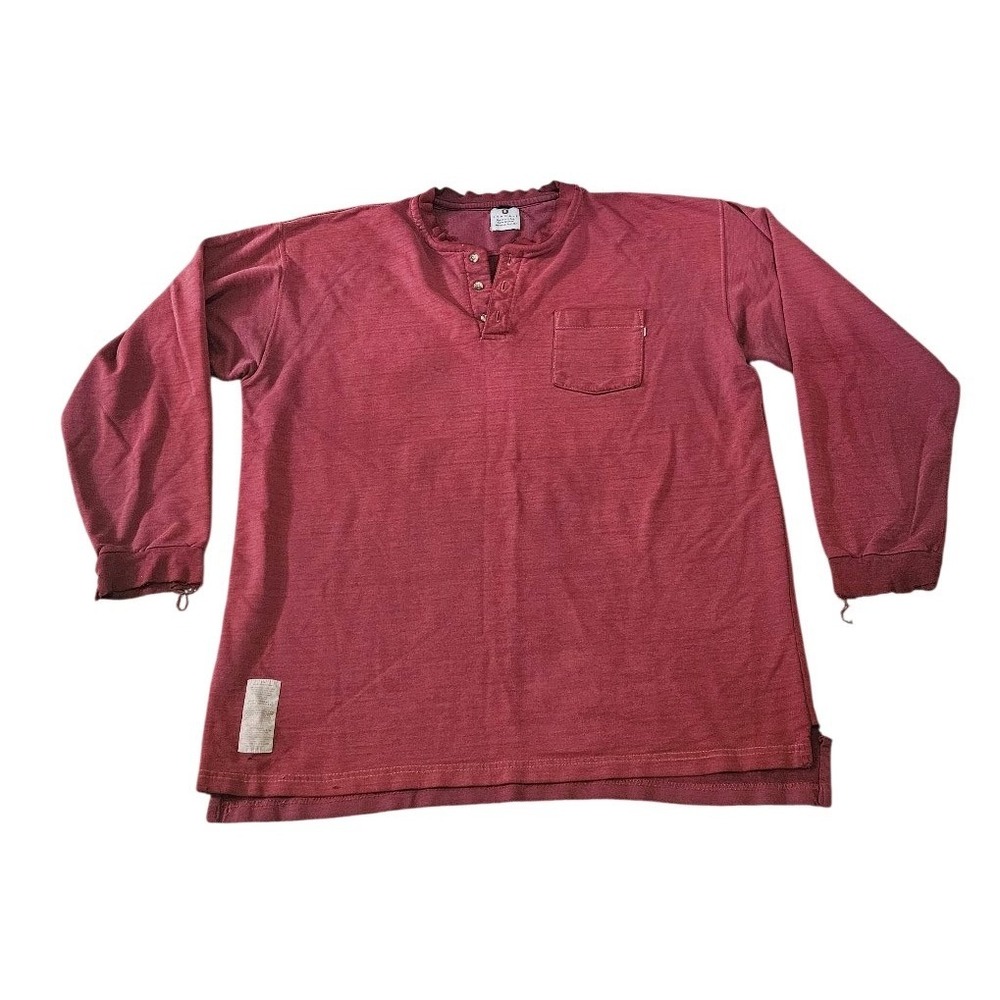 Tyndale Flame Resistant Henley Shirt Mens 2XL Burgundy FR Arc Rated Made in USA